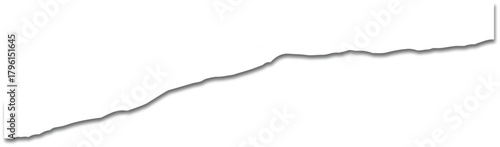 Uneven torn paper edge with jagged surface, great for banners and decorative backgrounds design.