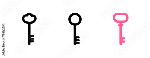 cute Key Icons Minimal Love Keys