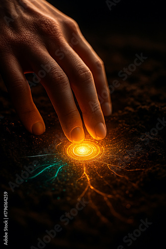 Human Touch Activating Smart Soil Light
