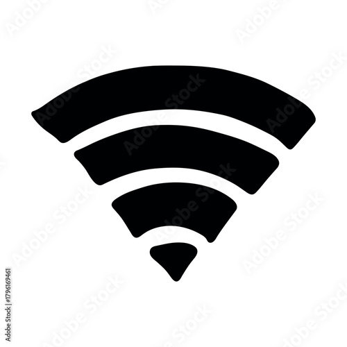 Hand drawn free wifi spot zone sign Public wi-fi area sign Wireless internet clipart in doodle style Single element for print, web, design, decor 3G, 4G, 5G, 6G, IoT
