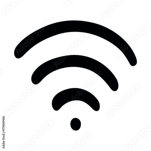 Hand drawn free wifi spot zone sign Public wi-fi area sign Wireless internet clipart in doodle style Single element for print, web, design, decor 3G, 4G, 5G, 6G, IoT
