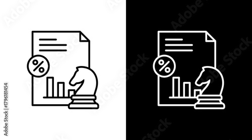 Tax Strategy  White Icon Set Design