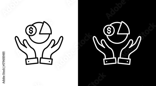 Asset Allocation  White Icon Set Design