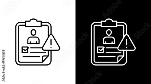 Risk Profile  White Icon Set Design