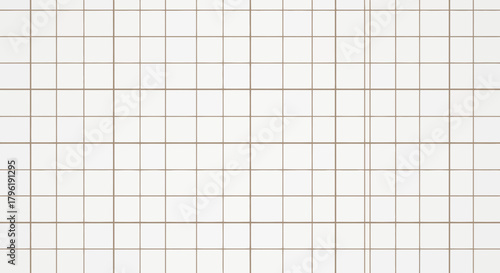 Seamless white square tile pattern with delicate grout lines for contemporary design