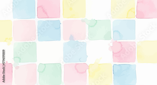 Pastel Watercolor Squares Background, soft, elegant and visually pleasing pattern