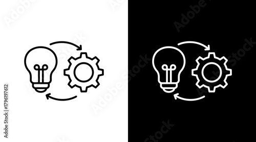 Implementation  White Icon Set Design