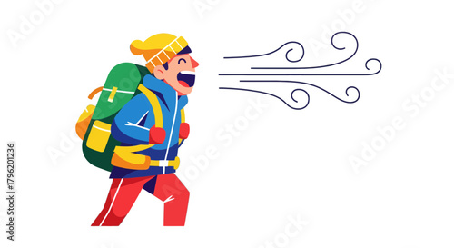 Adventurer Experiences Exhilarating Cold Weather While Traversing Snowy Trails