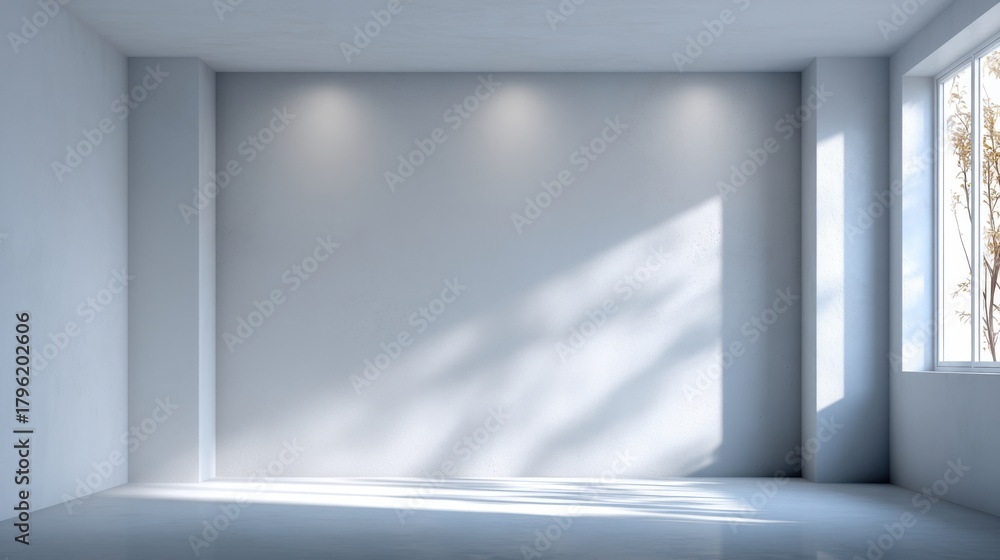 custom made wallpaper toronto digitalBright and Minimalist Interior Space with Natural Light Streaming Through Windows, Ideal for Displaying Artwork or Photography in a Modern Setting