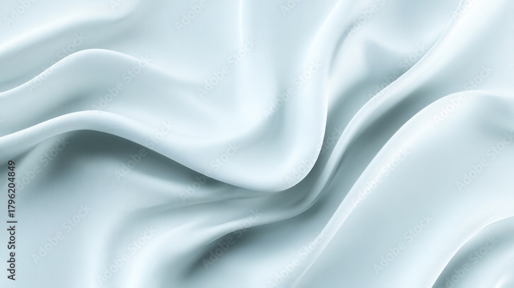 Naklejka premium Soft and Smooth Light Blue Satin Fabric Texture Ideal for Background, Fashion, Interior Design, and Elegant Decorations in Various Settings