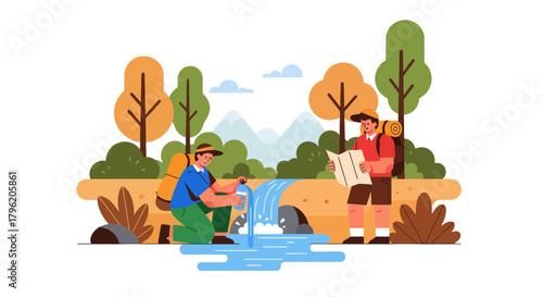 Adventurous Explorers Embark on a Journey Through Nature to Discover The Unknown