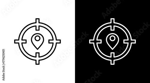 Local Marketing  White Icon Set Design