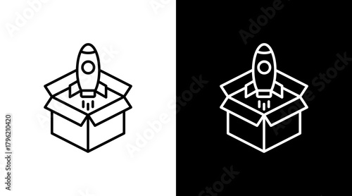 Growth Hacking  White Icon Set Design