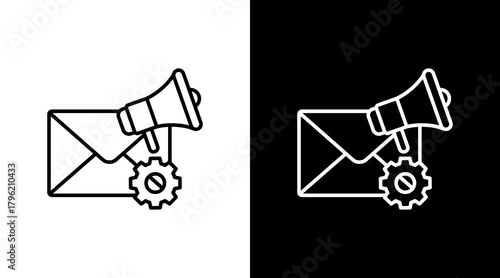 Marketing Automation  White Icon Set Design