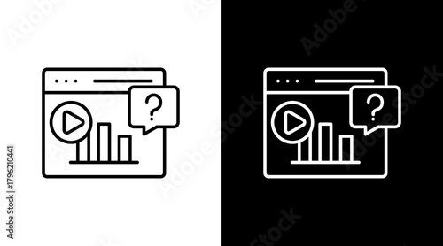 Interactive Content  White Icon Set Design