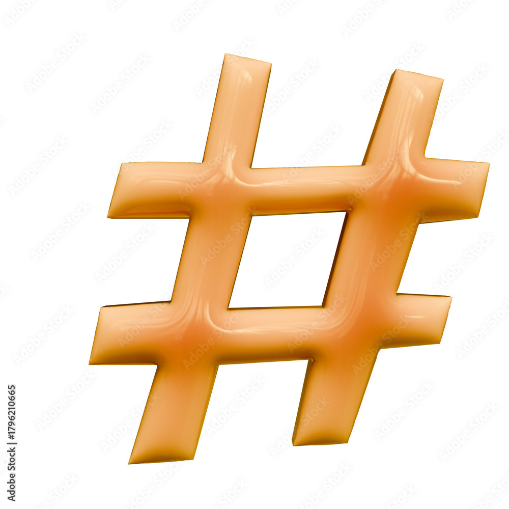 Obraz premium Alphabet number and symbo 3d render word Orange Glossy Bubble Form