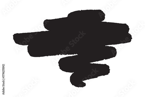 Brush paint stroke texture swatch Hand painted background Ink scribble dab clipart Paint smudge for tags and stamps design