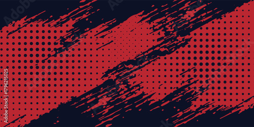 Bold Red Brush Stroke Across Deep Navy Background, Abstract Art for Modern Design and Branding abstrack illustration