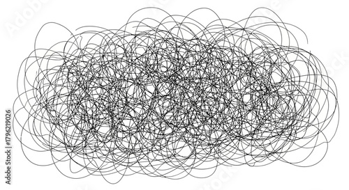 Complex Interwoven Lines Creating Abstract Pattern on a White Background Concept Art