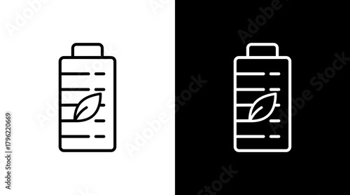 Eco House White Icon Set Design