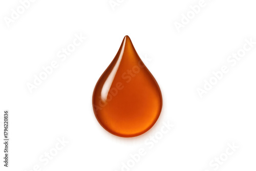 Golden viscous liquid drop with transparency effect