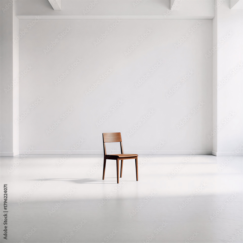Fototapeta premium white chair in a room