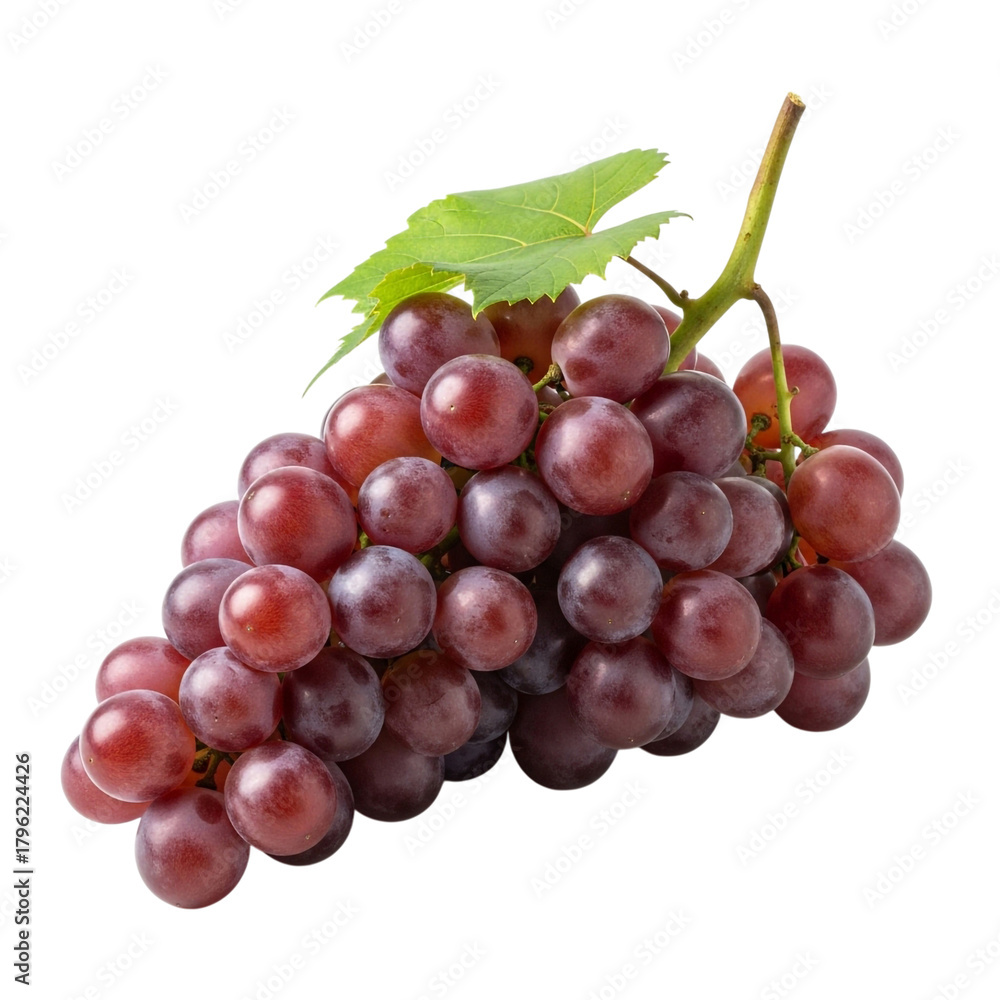 Fototapeta premium Fresh Vineyard Grapes Isolated on Transparent Background for Branding 