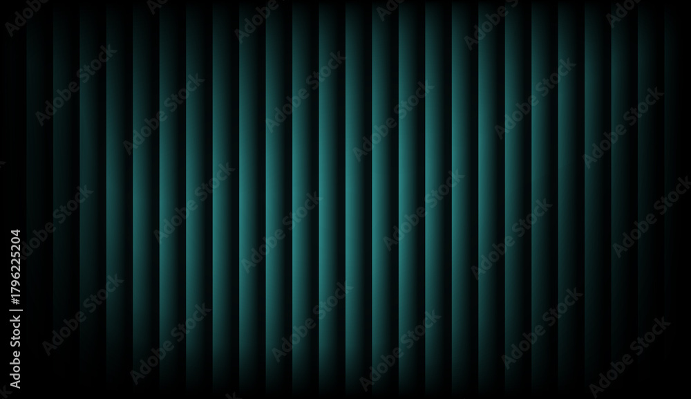 Obraz premium Dark Teal Gradient Background with Vertical Lines and Glass Effect Texture