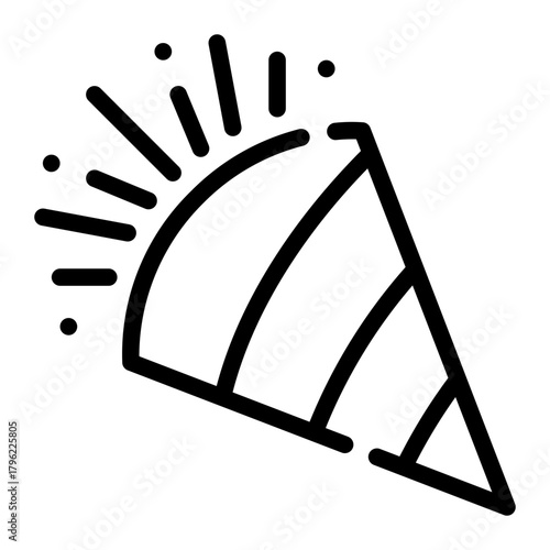 party popper line icon