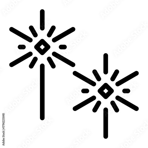 sparkler line icon