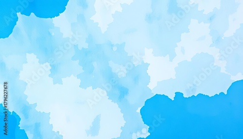Fototapeta Naklejka Na Ścianę i Meble -  Abstract blue and white watercolor wash texture, background, artistic