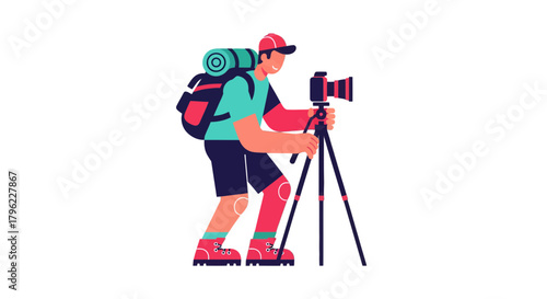 Adventurous Photographer Captures Majestic Landscapes Using Professional Photographic Equipment