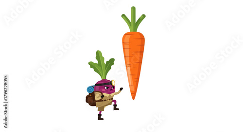 Adventurous Root Vegetable Sets Out To Conquer an Enormous Orange Carrot Adventure