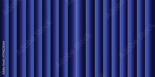 Abstract background of vertical blue stripes with a three-dimensional gradient effect.