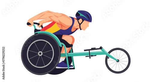 International Day of Persons with Disabilities Wheelchair Athlete Illustration