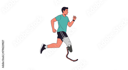 Celebrating International Day of Persons with Disabilities A Running Man with Prosthetic Leg