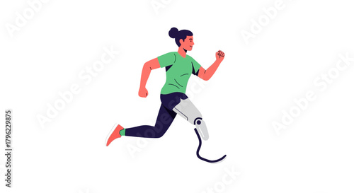 Celebrating resilience and active living, a person with a prosthetic leg runs, embodying empowerment and inclusivity for International Day of Persons with Disabilities