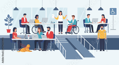 International Day of Persons with Disabilities Inclusive Workplace and Accessibility Illustration