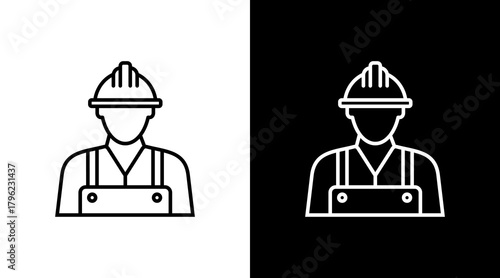 Engineer  White Icon Set Design