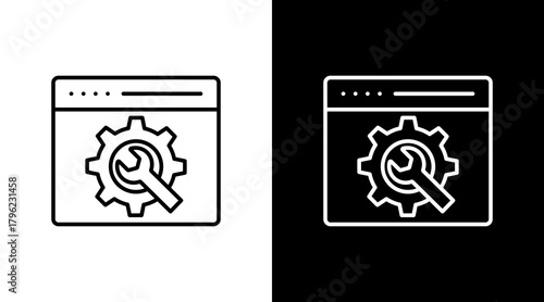 Website  White Icon Set Design