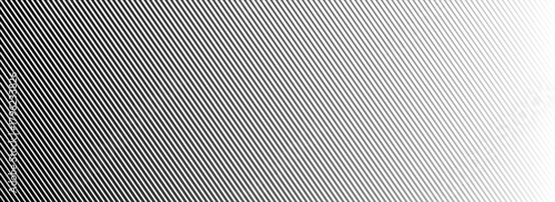 Slant line halftone gradation texture. Fading diagonal stripe gradient background. Black oblique pattern backdrop. Vanishing thin parallel line wallpaper for overlay, print, cover.  Eps10