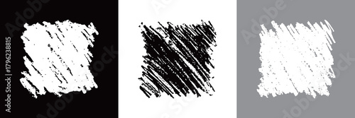 落書きタッチの正方形・図形素材