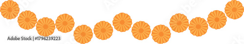 Beautiful marigold flower garland for festive celebrations and decorations banner