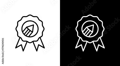 Reputation  White Icon Set Design