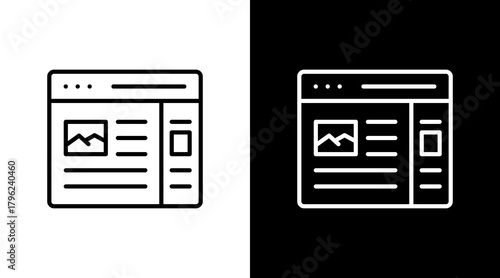 Blog Posts  White Icon Set Design