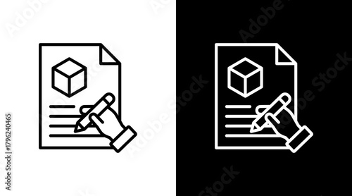 Product Descriptions  White Icon Set Design