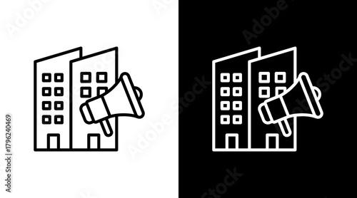 Company Promotion  White Icon Set Design