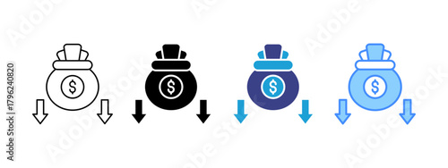 Low Price icon set multiple style collection