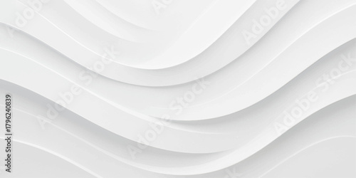 Abstract white background with clean white porcelain dinner plates, round ceramic dishware stack