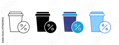 Zero Waste icon set multiple style collection